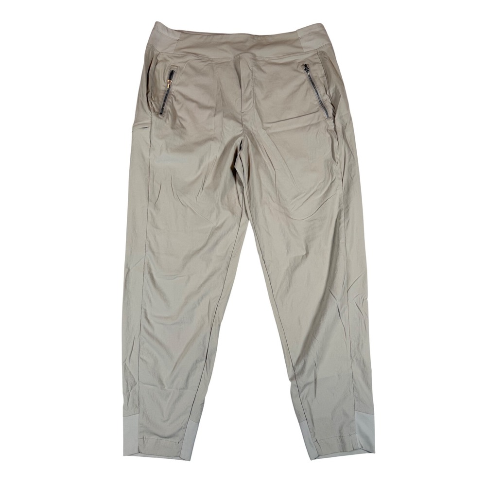 Athleta‎ Trekkie North Jogger Pants Tan Beige Womens 14 Hiking Travel